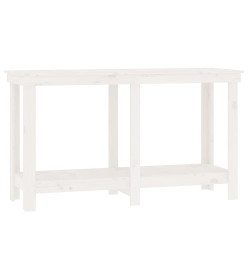 Banc de travail Blanc 140x50x80 cm Bois de pin massif