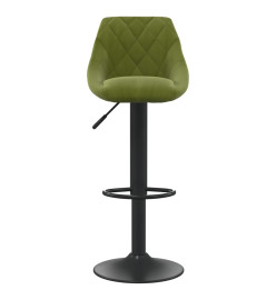 Tabourets de bar lot de 2 vert clair velours