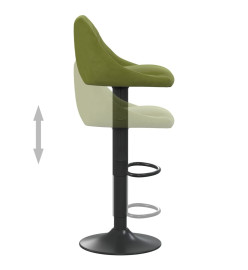 Tabourets de bar lot de 2 vert clair velours