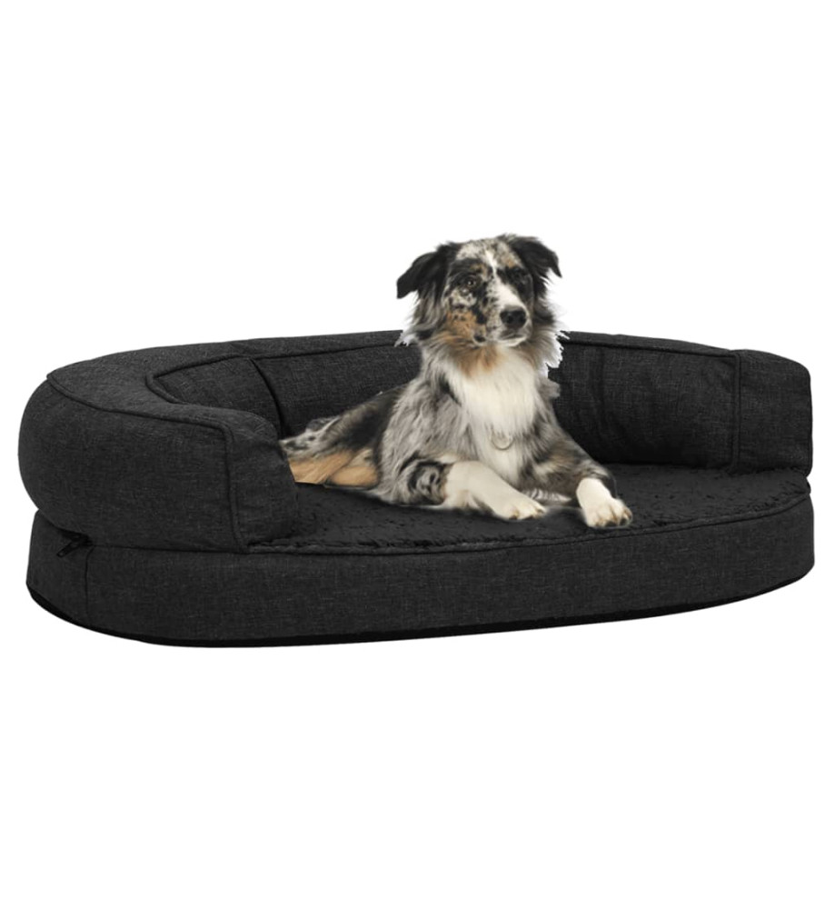 Matelas de lit ergonomique pour chien 75x53 cm Aspect de lin