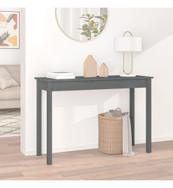 Table console Gris 110x40x75 cm Bois massif de pin