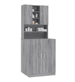 Armoire pour machine à laver Sonoma gris Bois d'ingénierie