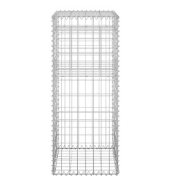 Poteaux à panier de gabion 2 pcs 40x40x100 cm Fer