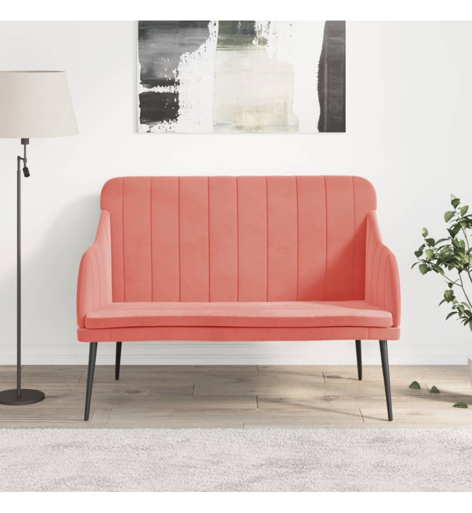 Banc Rose 110x76x80 cm Velours