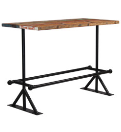 Table de bar Bois récupération massif Multicolore 150x70x107 cm