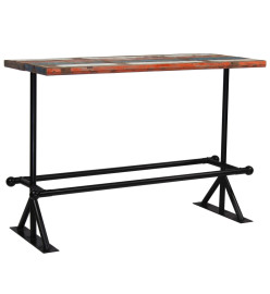 Table de bar Bois récupération massif Multicolore 150x70x107 cm