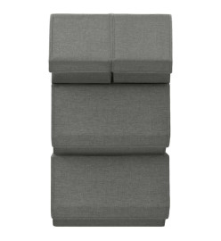 Boîtes de rangement empilables 4 pcs Tissu Anthracite