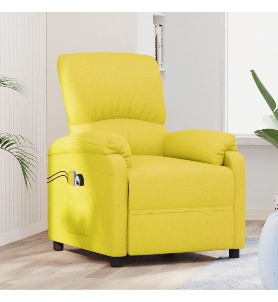 Fauteuil de massage Jaune clair Tissu