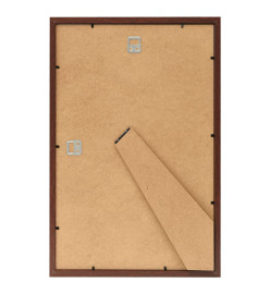Collage de cadres photo 3 pcs de mur table Marron 70x90 cm MDF