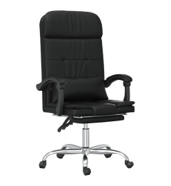 Fauteuil de massage inclinable de bureau Noir Similicuir