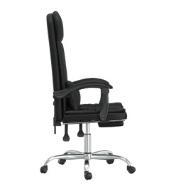 Fauteuil de massage inclinable de bureau Noir Similicuir