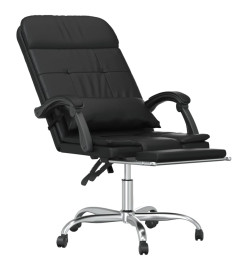 Fauteuil de massage inclinable de bureau Noir Similicuir