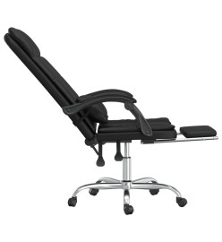 Fauteuil de massage inclinable de bureau Noir Similicuir