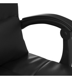 Fauteuil de massage inclinable de bureau Noir Similicuir