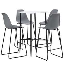 Ensemble de bar 5 pcs Plastique Gris