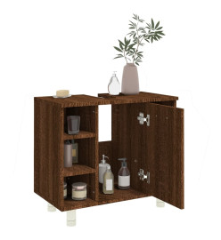 Armoire de bain Chêne marron 60x32x53,5  cm Bois d'ingénierie