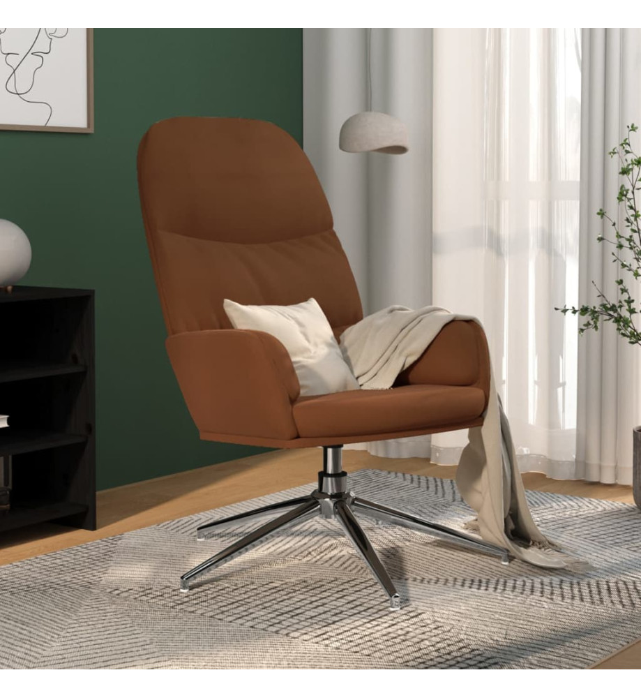 Chaise de relaxation Marron Similicuir daim