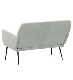 Banc Gris clair 108x79x79 cm Velours