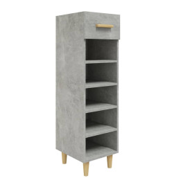 Armoire à chaussures Gris béton 30x35x105 cm Bois d'ingénierie