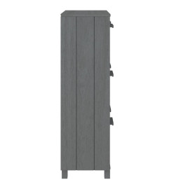 Armoire à chaussures HAMAR Gris foncé 59,5x35x117 cm Pin massif