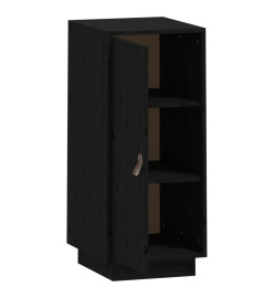 Buffet Noir 34x40x75 cm Bois massif de pin