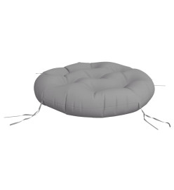 Coussin rond gris Ø 60 x11 cm tissu oxford