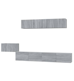 Ensemble de meubles TV 5 pcs Sonoma gris Bois d'ingénierie