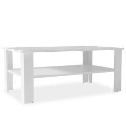 Table basse en aggloméré 100 x 59 x 42 cm Blanc