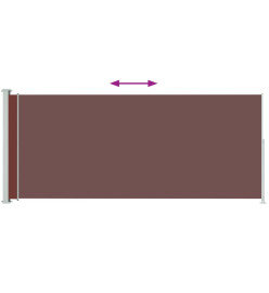 Auvent latéral rétractable de patio 180x500 cm Marron