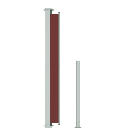 Auvent latéral rétractable de patio 180x500 cm Marron