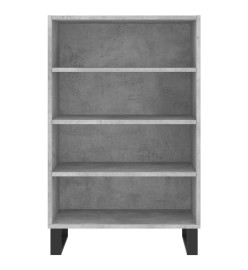Buffet haut gris béton 57x35x90 cm bois d'ingénierie