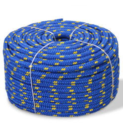 Corde de bateau Polypropylène 14 mm 50 m Bleu