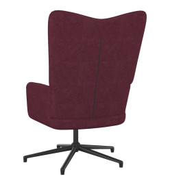 Chaise de relaxation avec tabouret Violet Tissu