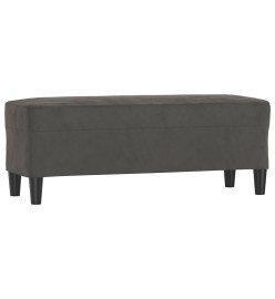 Banc Gris foncé 100x35x41 cm Velours