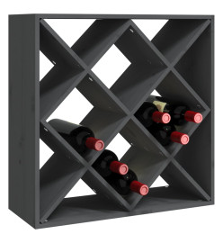 Armoire à vin Gris 62x25x62 cm Bois de pin massif