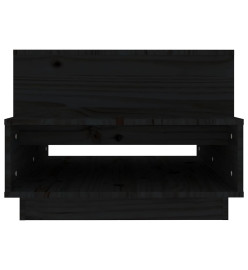 Table basse Noir 80x55x40,5 cm Bois massif de pin