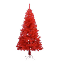 Sapin de Noël artificiel avec support rouge 150 cm PVC