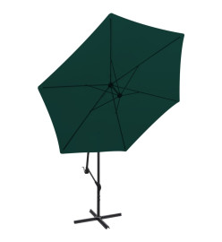 Parasol en porte-à-faux 3 m Vert