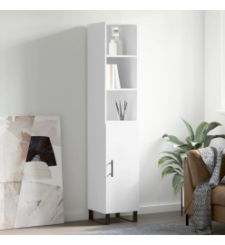 Buffet haut Blanc 34,5x34x180 cm Bois d'ingénierie
