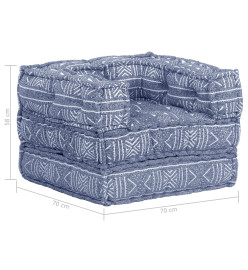 Pouf modulaire Indigo Tissu