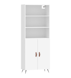 Buffet haut Blanc 69,5x34x180 cm Bois d'ingénierie