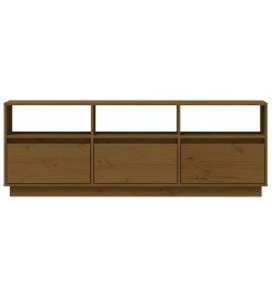 Meuble TV Marron miel 140x37x50 cm Bois de pin massif