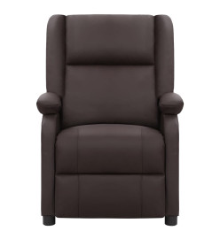 Fauteuil de massage marron cuir véritable