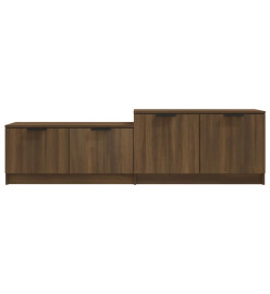 Meuble TV Chêne marron 158,5x36x45 cm Bois d'ingénierie