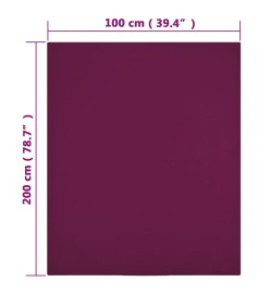 Drap-housse Jersey Bordeaux 100x200 cm Coton