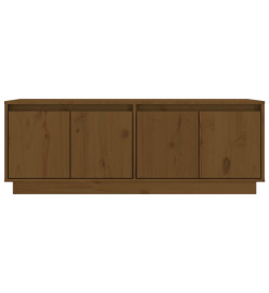 Meuble TV Marron miel 110x34x40 cm Bois de pin massif