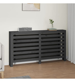 Cache-radiateur Gris 153x19x84 cm Bois massif de pin