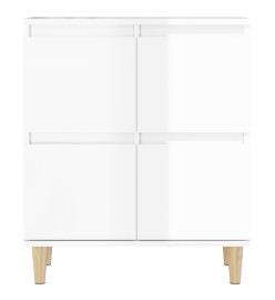Buffets 2 pcs blanc brillant 60x35x70 cm bois d'ingénierie