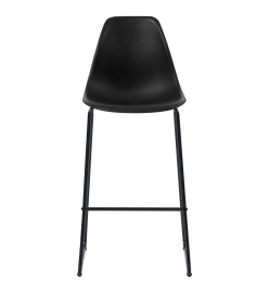 Chaises de bar lot de 2 noir plastique