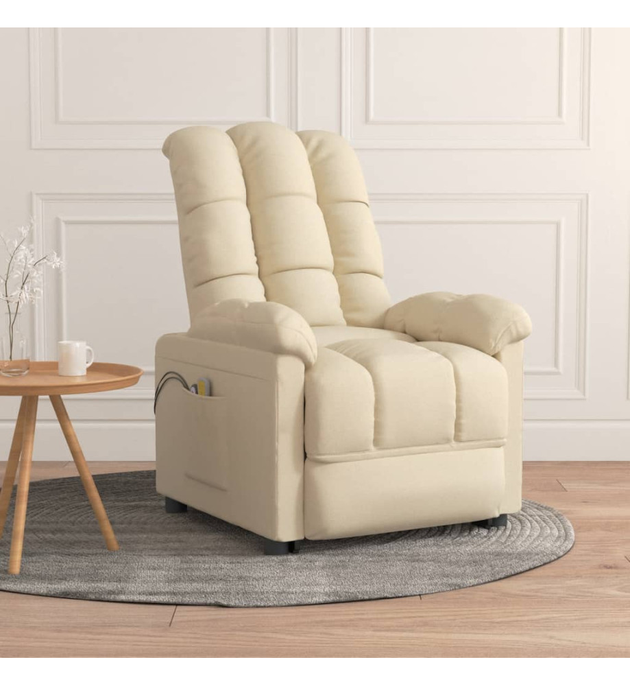 Fauteuil de massage Crème Tissu